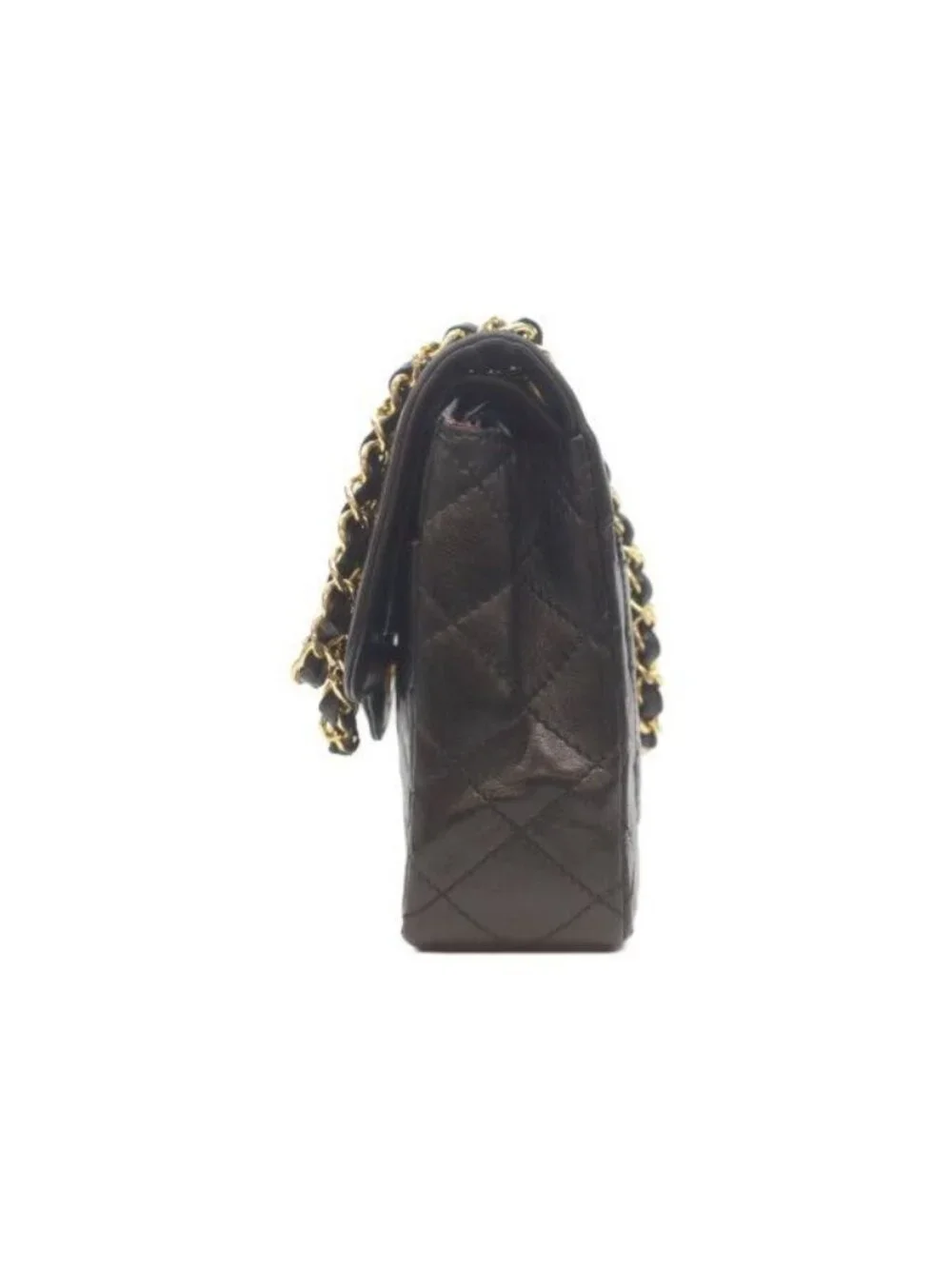 Chanel Black Lambskin Double Flap Bag Limited Edition Mini Quilted 22